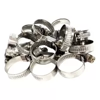 Хомут червячный 16-25 мм, нержавейка, "MAXIMUM"  (кратно 150 шт) (2626) оптом